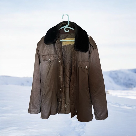 Other - Vintage Protector Montreal Security Winter  Bomber Jacket Sz 46 Long Brown
